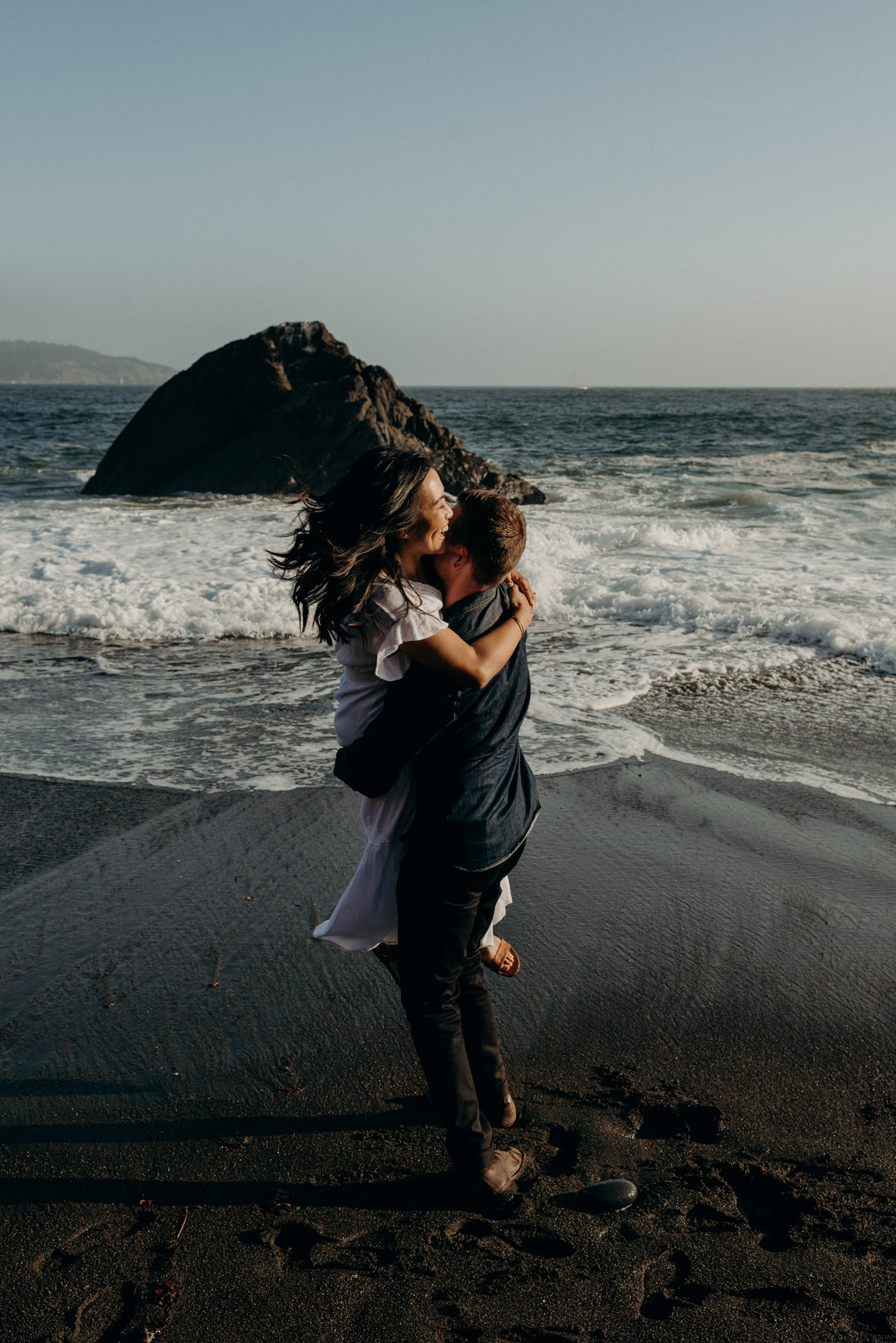 Fun couple shoot at Marin Headlands