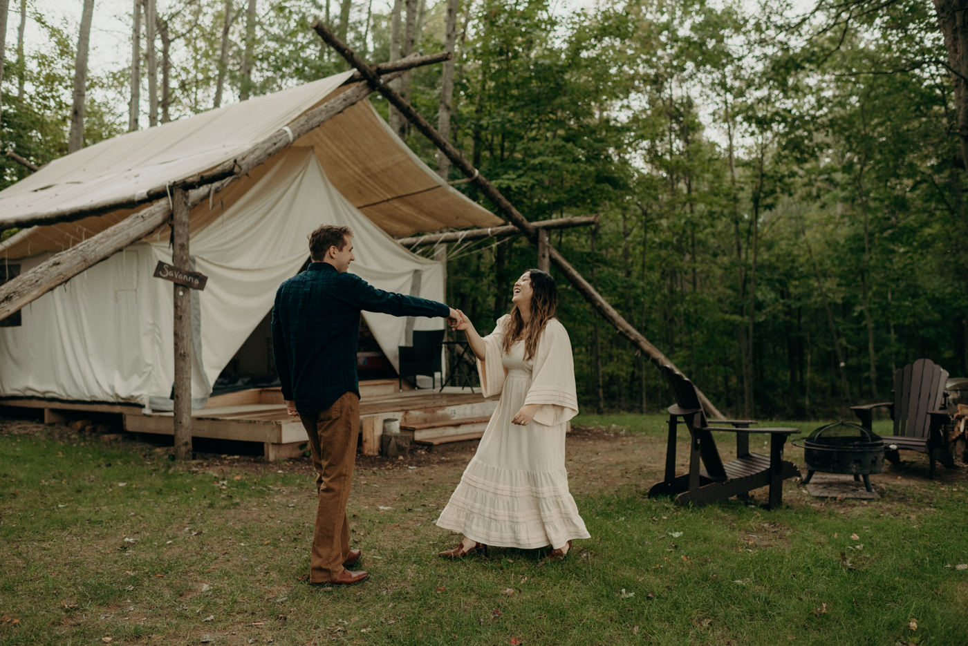 Fun Whispering Springs Engagement Shoot