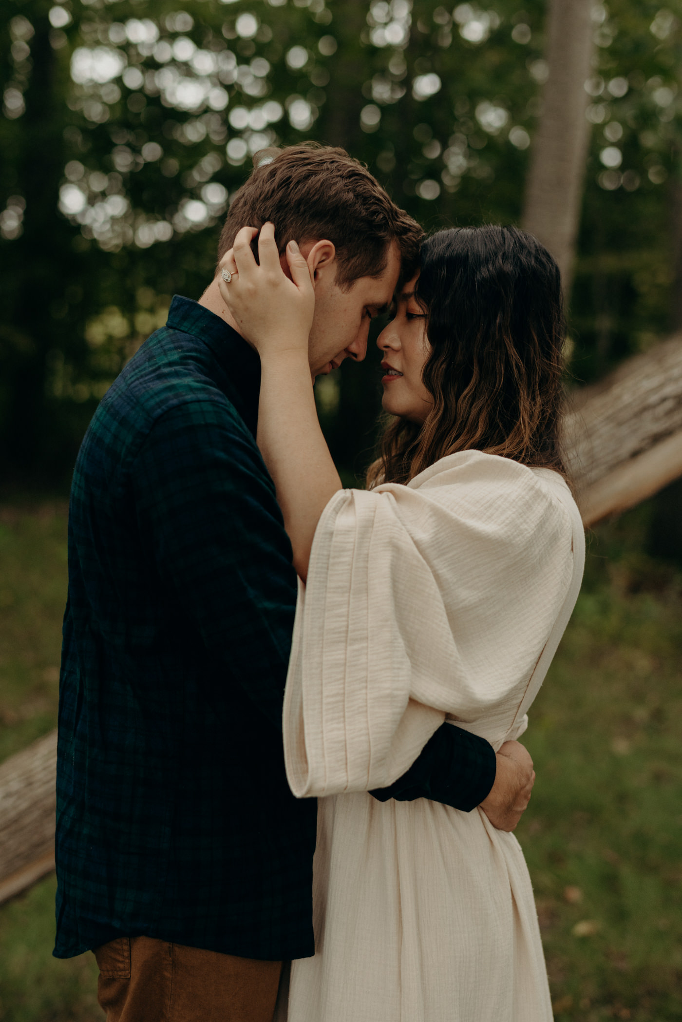 Christy Dawn dress in this dreamy glamping engagement shoot