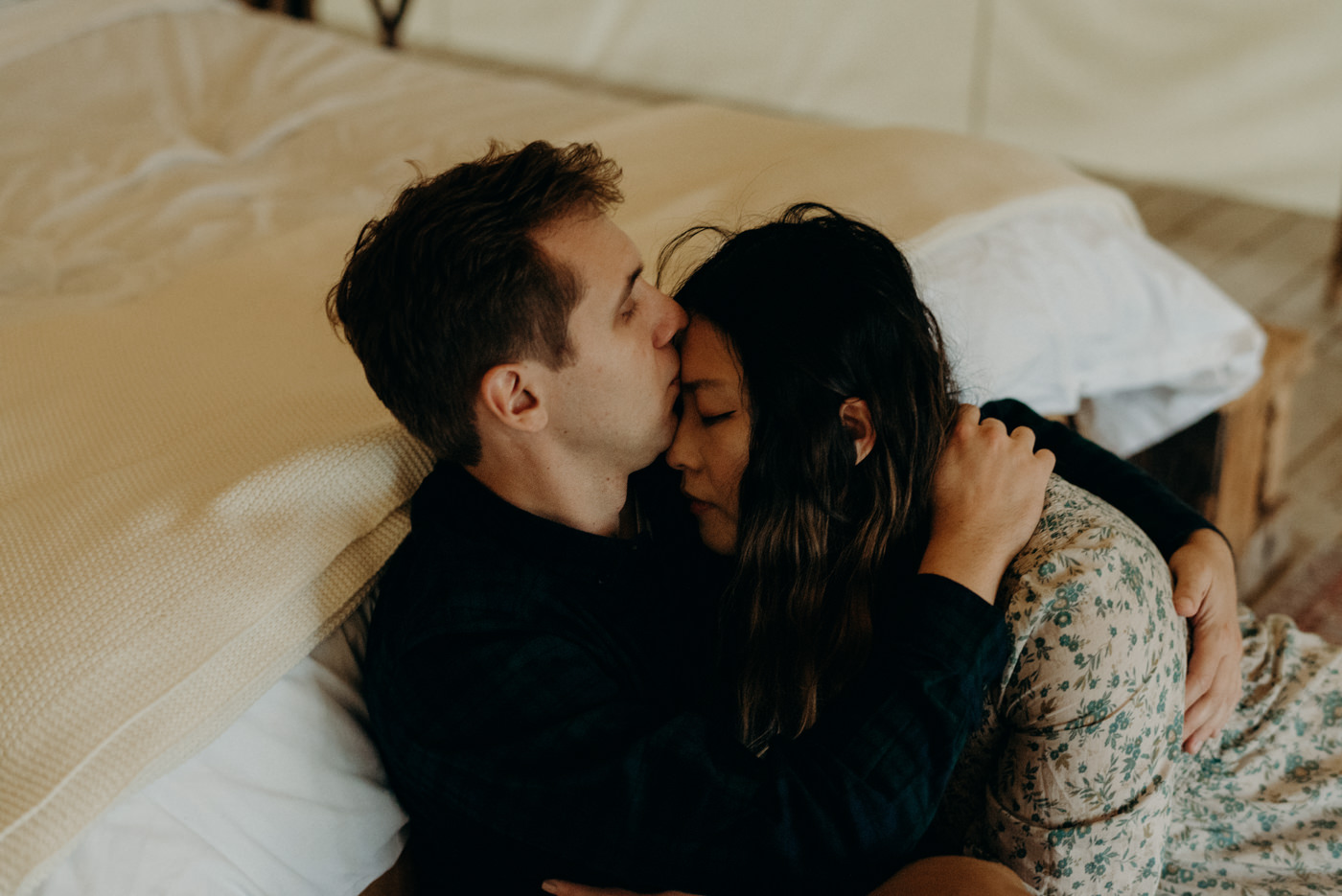 Dreamy Glamping Whispering Springs engagement shoot