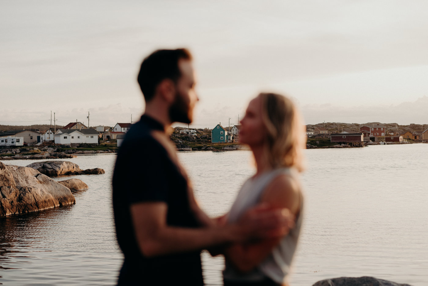 Sunset engagement in Newfoundland