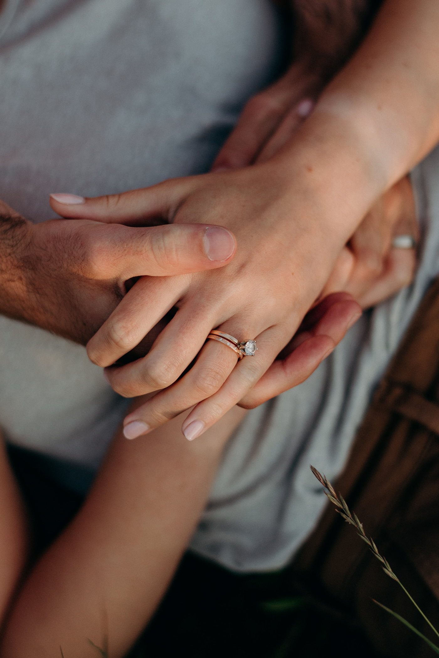 wedding rings on hands