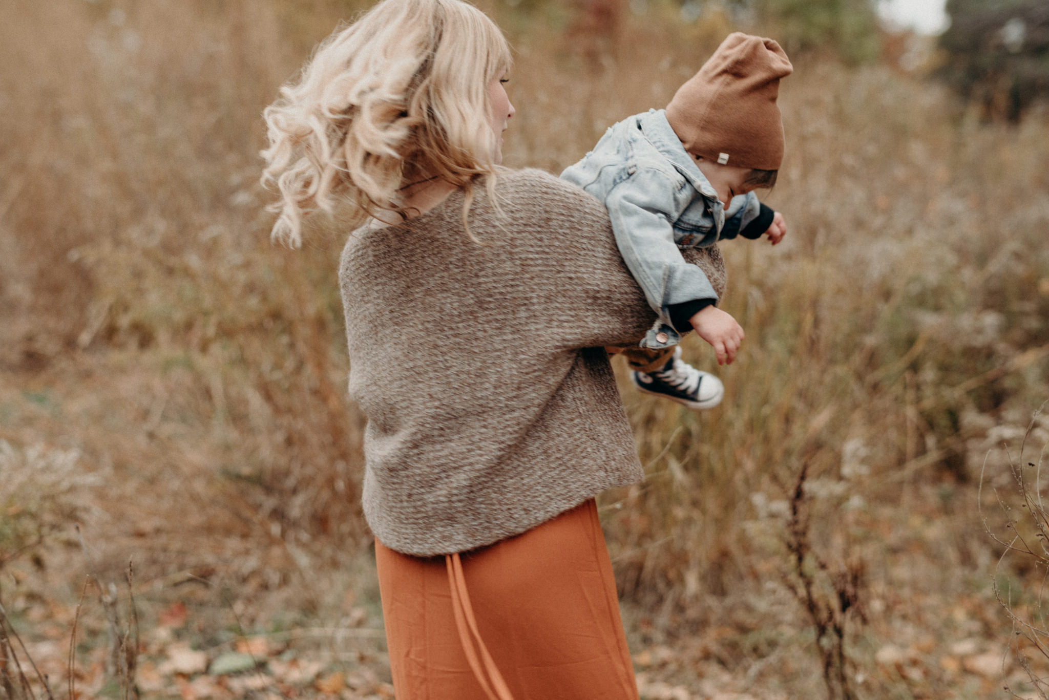 Mother and son portraits in High Park