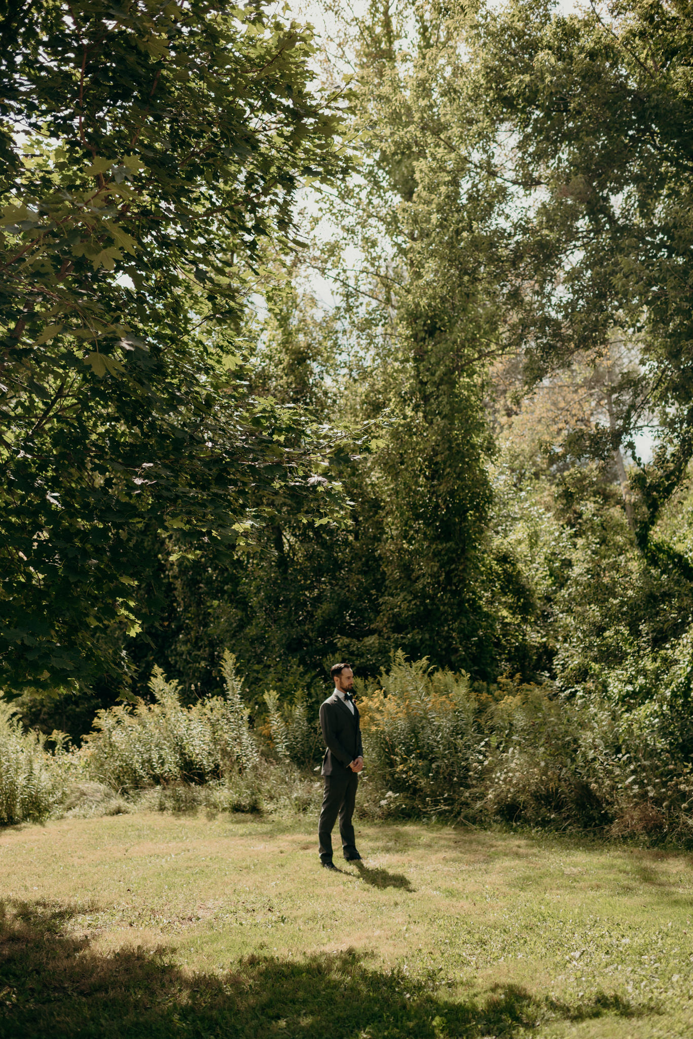 Groom waiting for Bride at Waterloo Region Museum