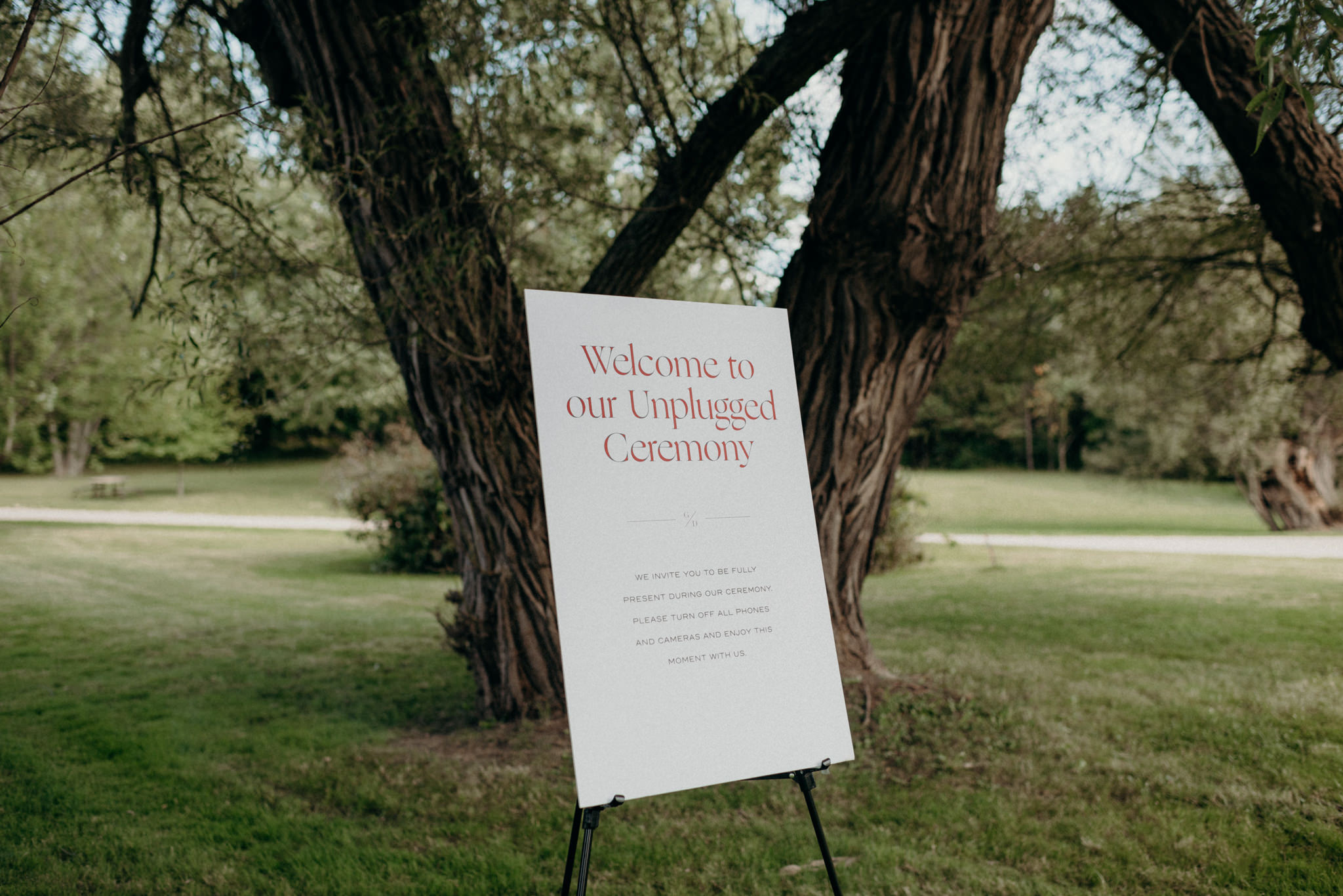 Waterloo Region Museum wedding sign