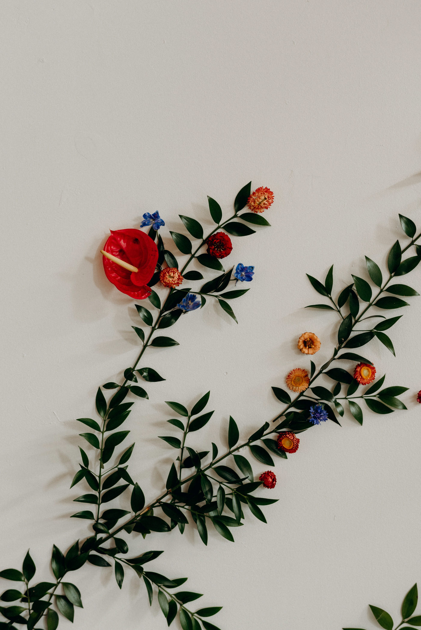 Floral wall at Airship37 Wedding