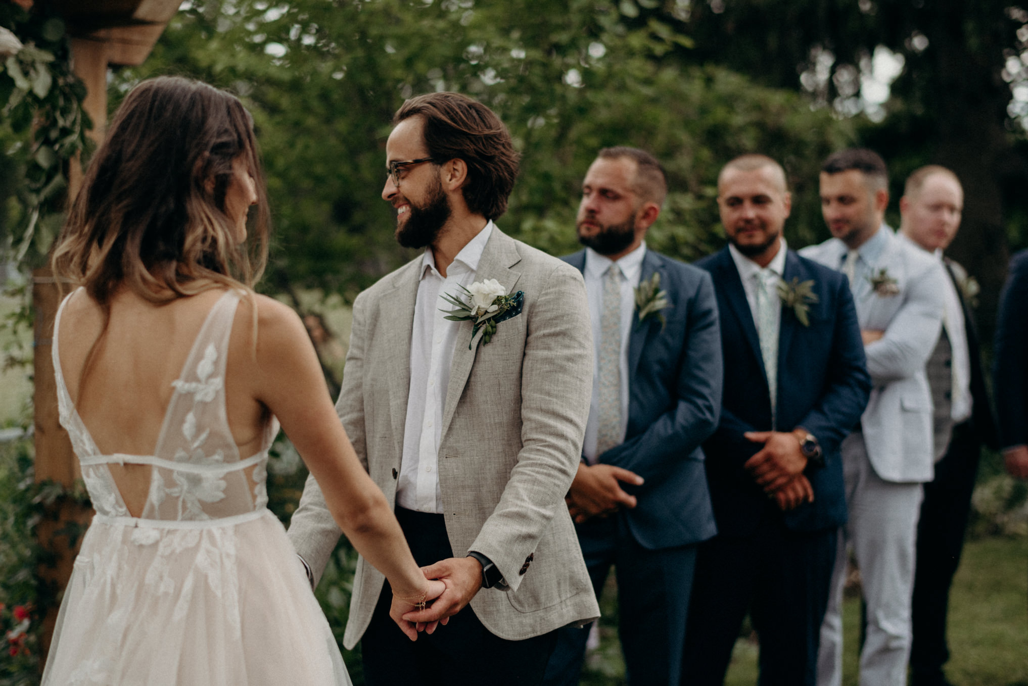 backyard wedding ceremony in Toronto