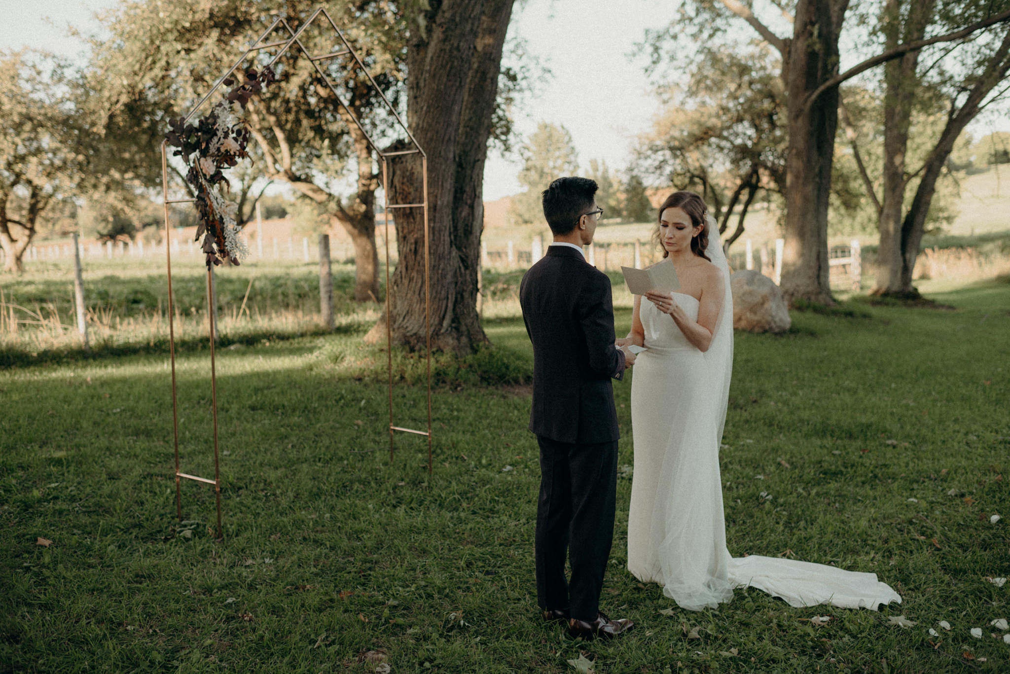 outdoor ceremony Good Family Farms wedding