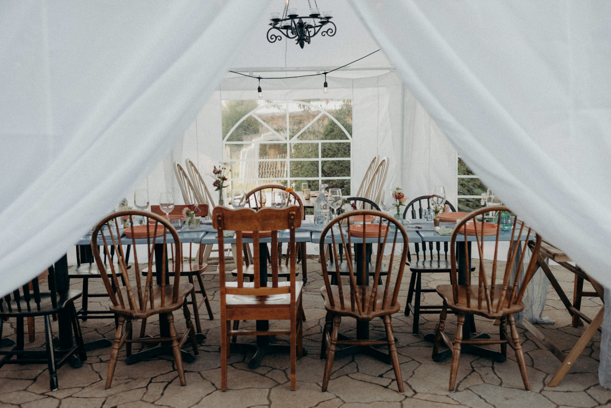 Intimate tent reception, intimate wedding. Good Family Farms Wedding.