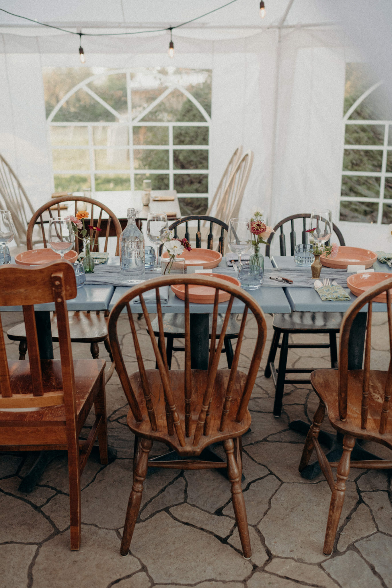 Intimate tent reception, intimate wedding. Good Family Farms Wedding.