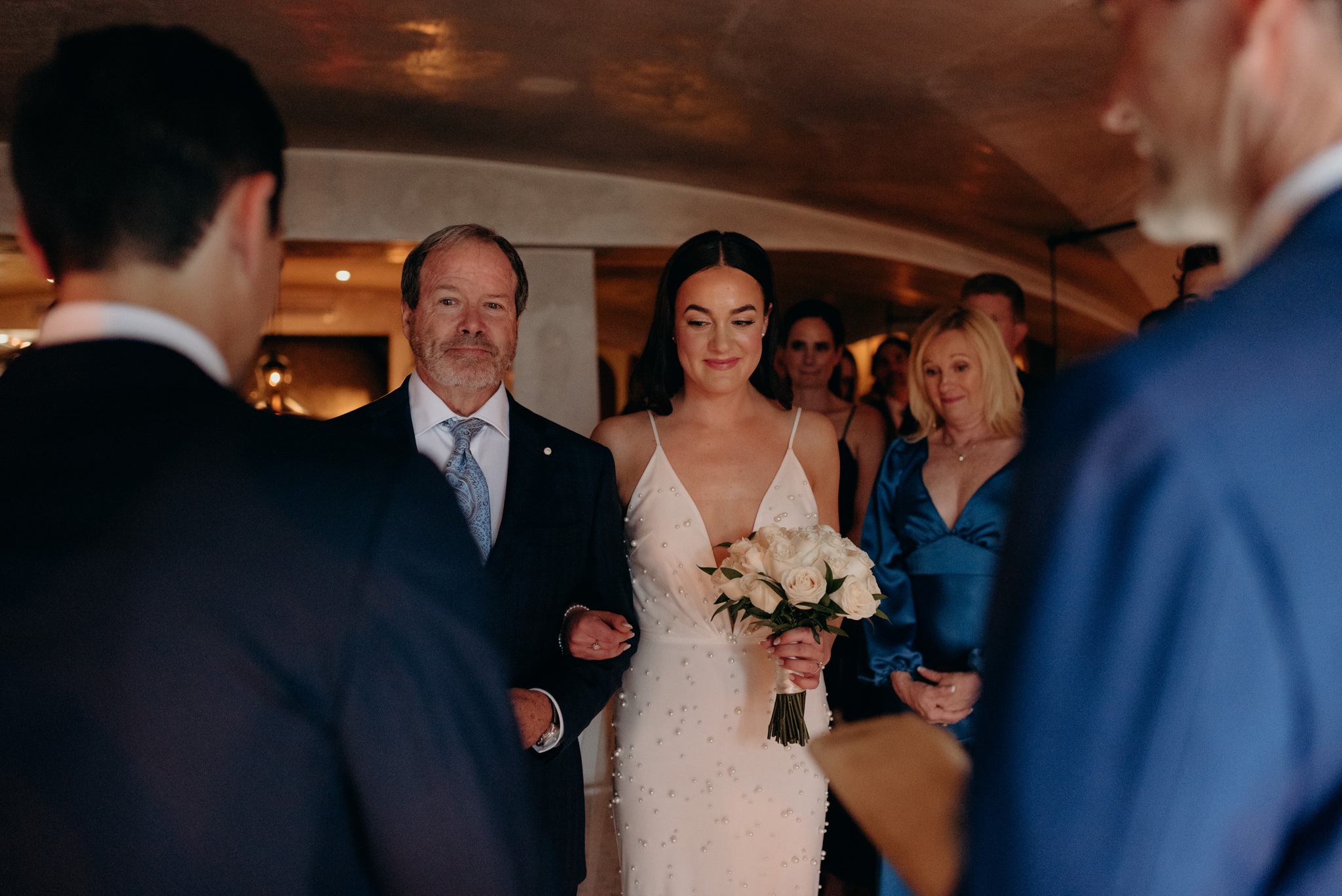 wedding ceremony in restaurant in Oakville