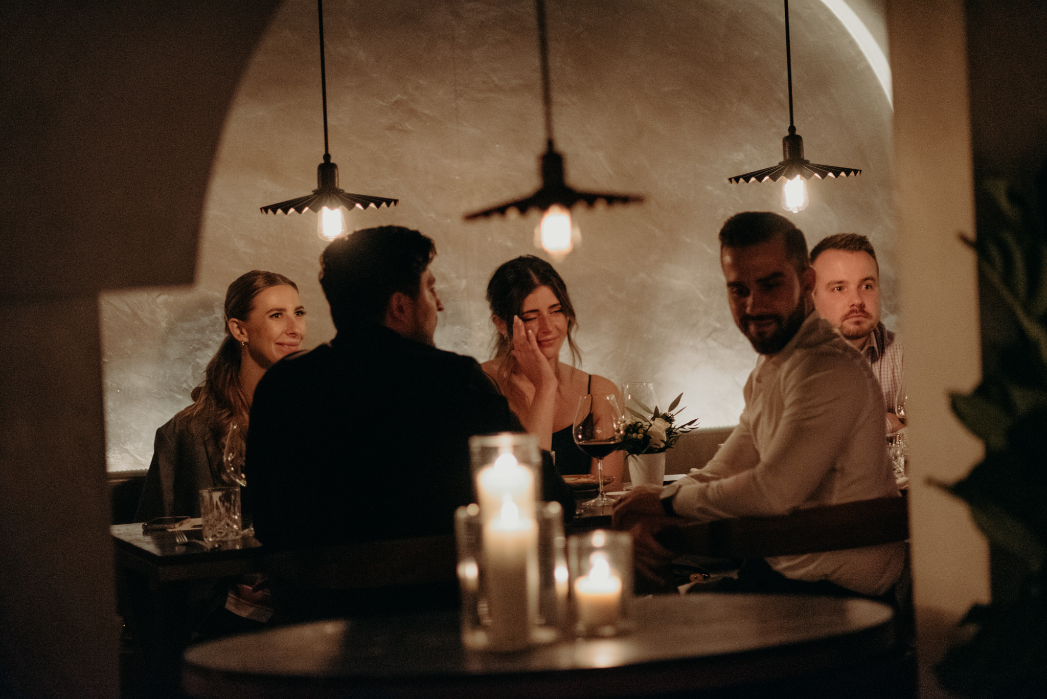 emotional guest at wedding