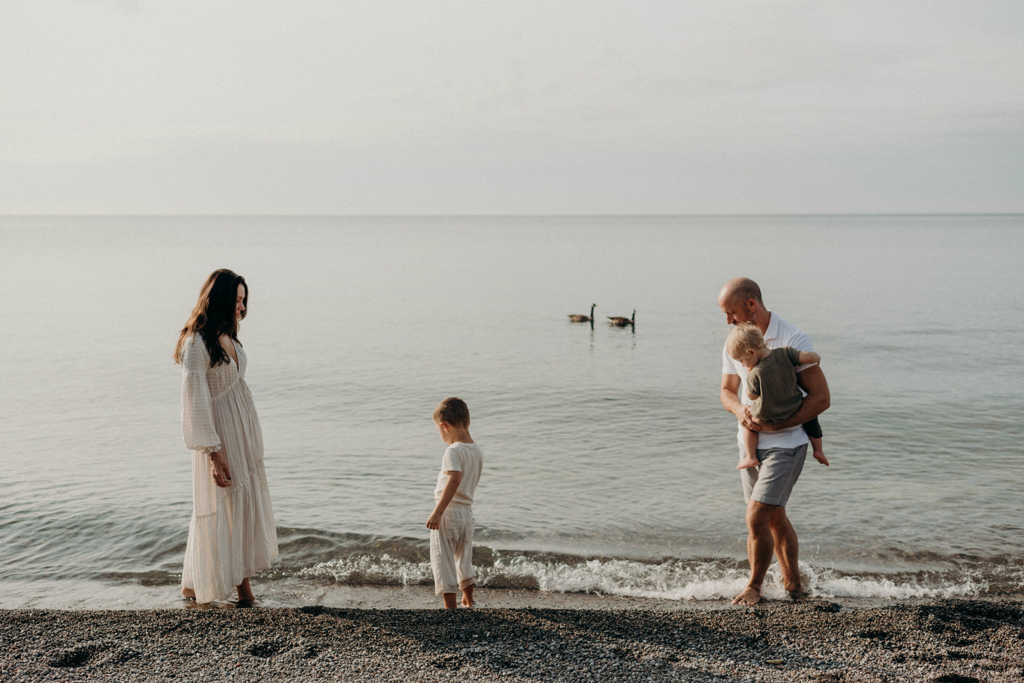 Humber Bay family portraits at sunrise on the beach