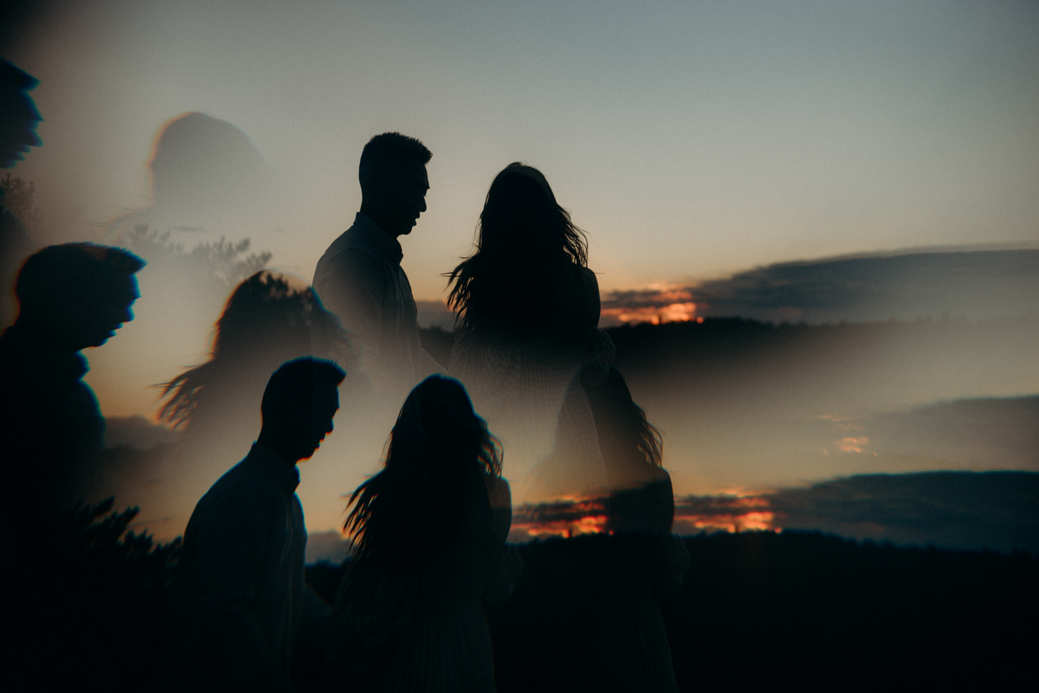 Kaleidoscope couple portraits at sunset