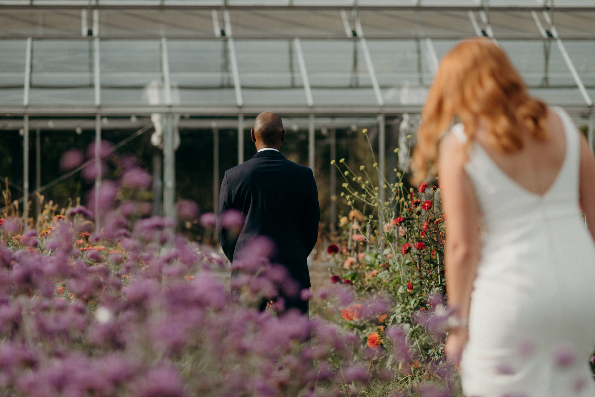 Intimate greenhouse wedding