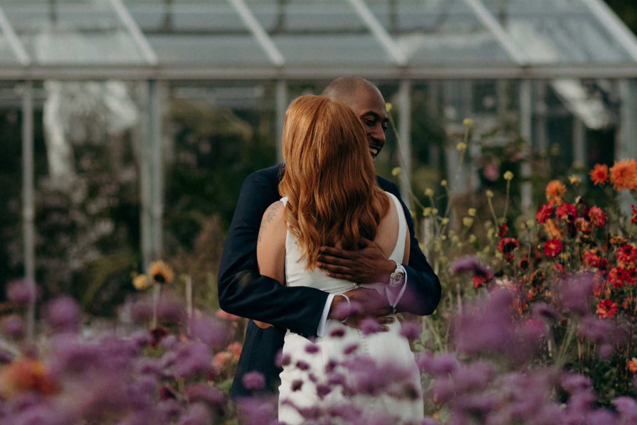 Intimate greenhouse wedding