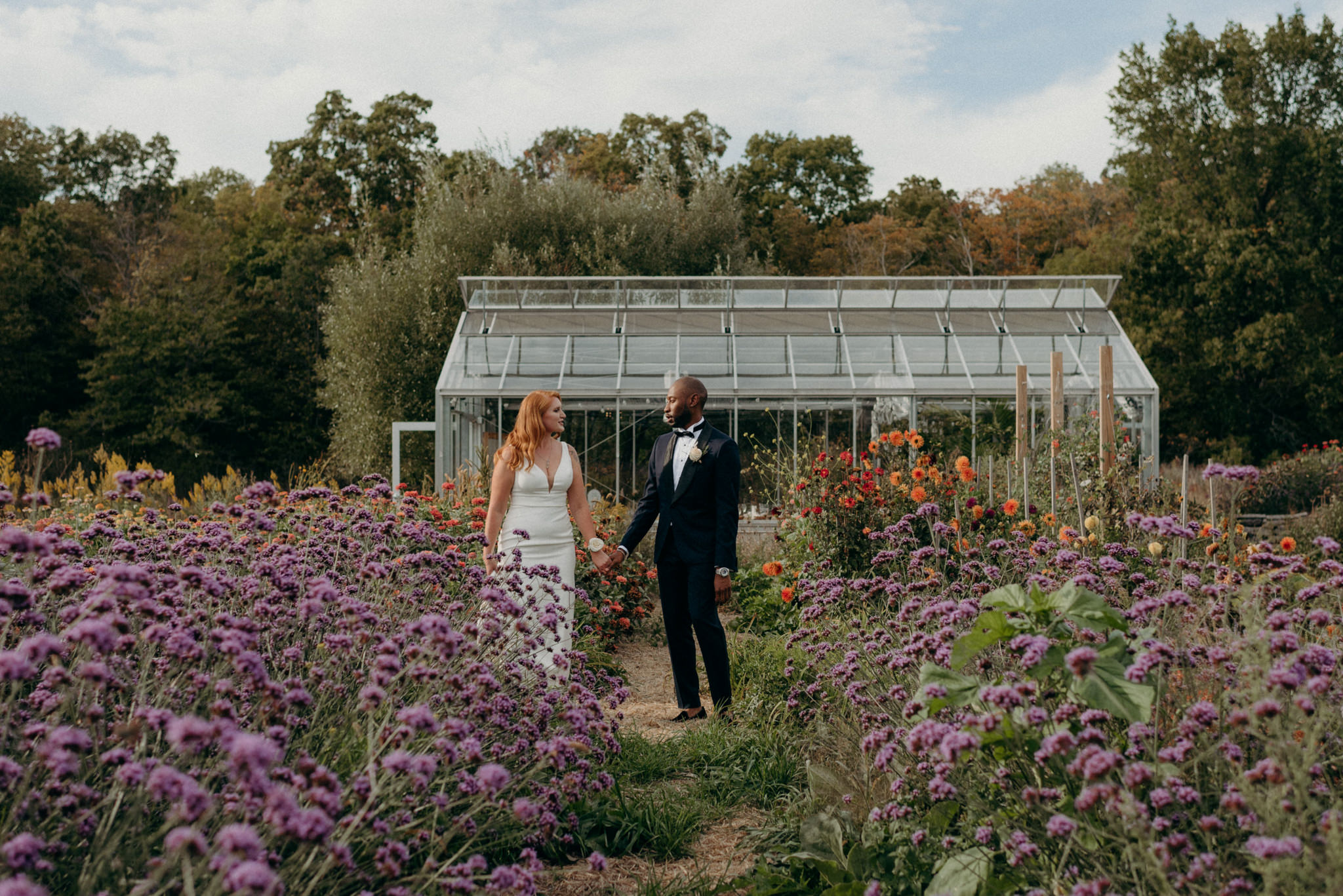 Intimate greenhouse wedding