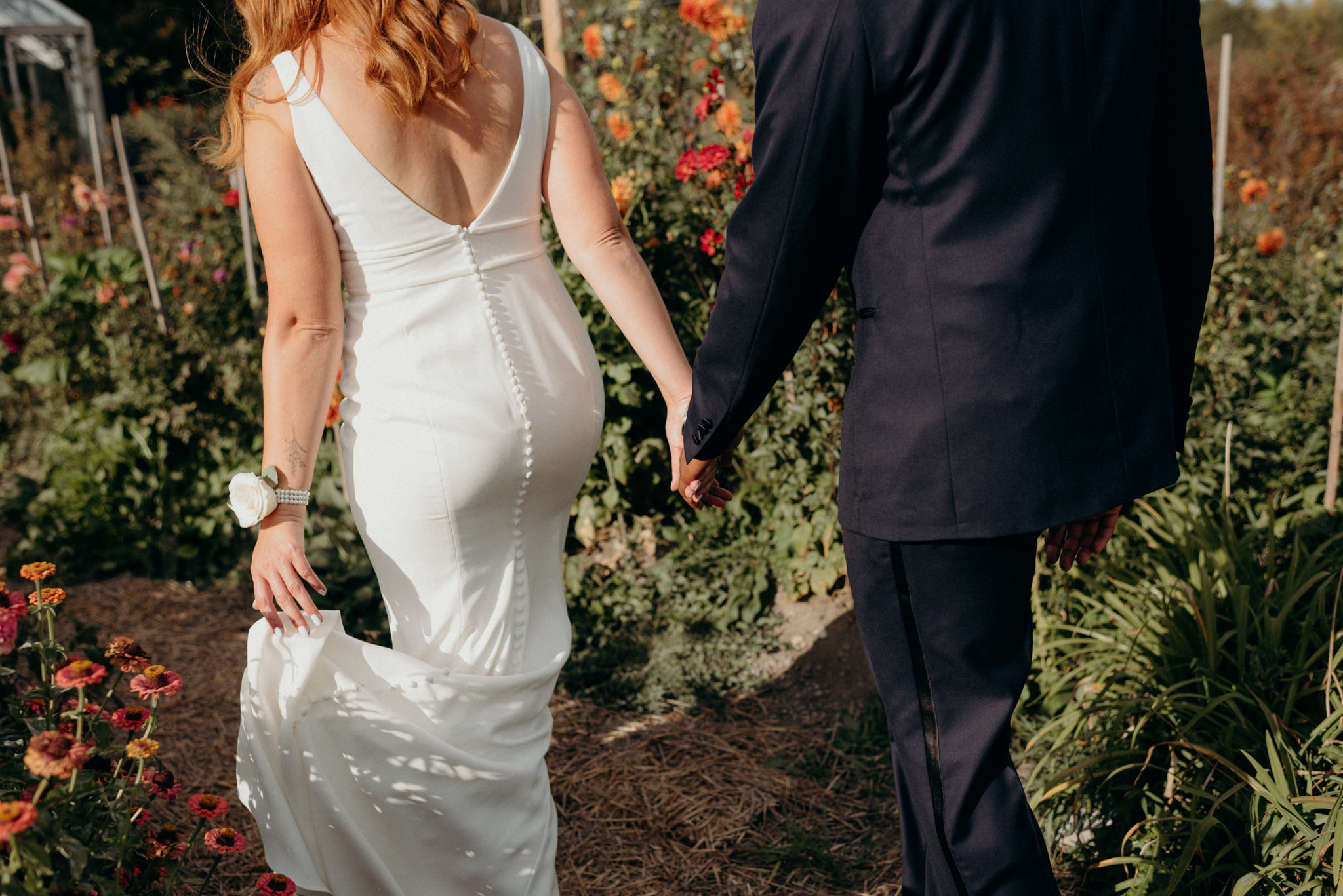 Intimate greenhouse wedding