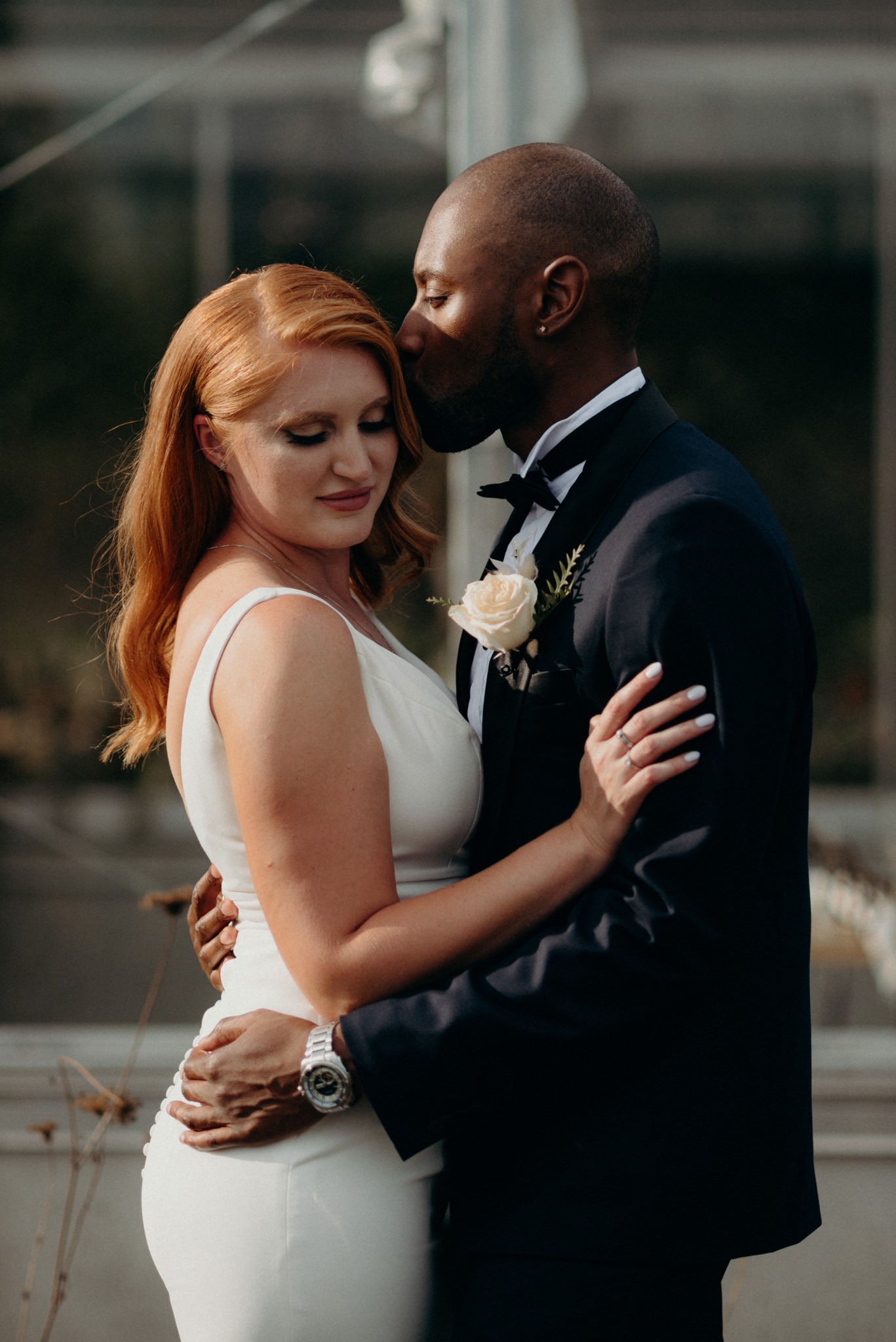 Intimate greenhouse wedding