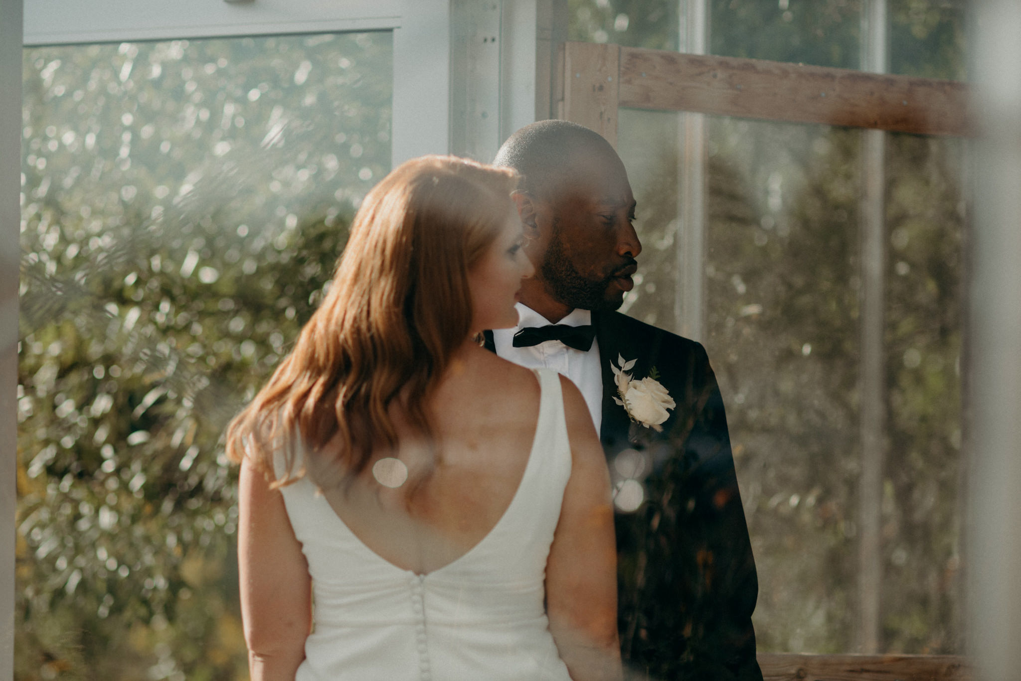 Intimate greenhouse wedding