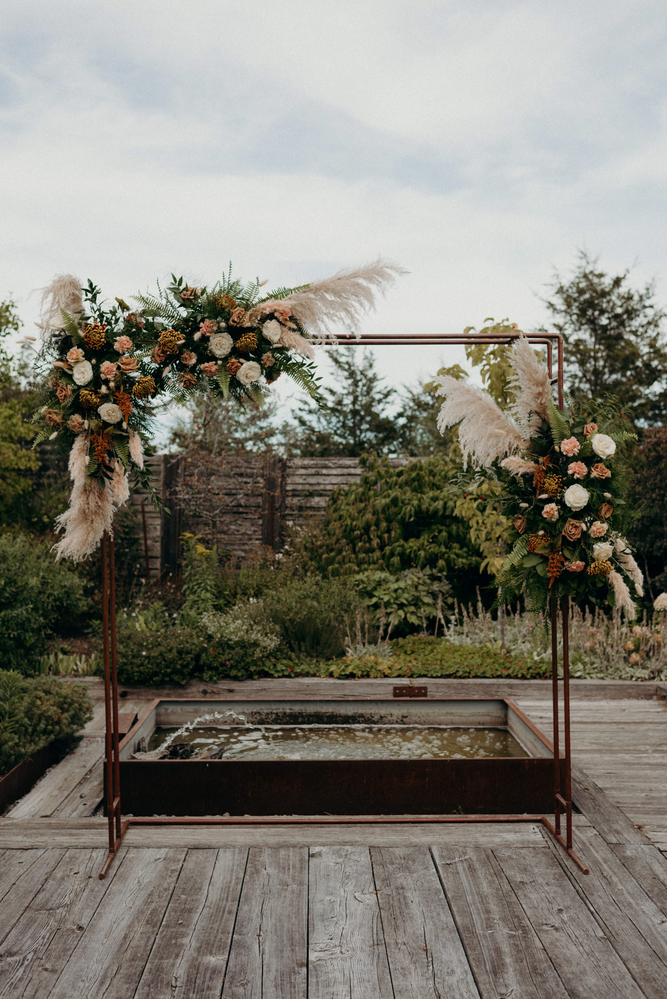 Intimate greenhouse wedding