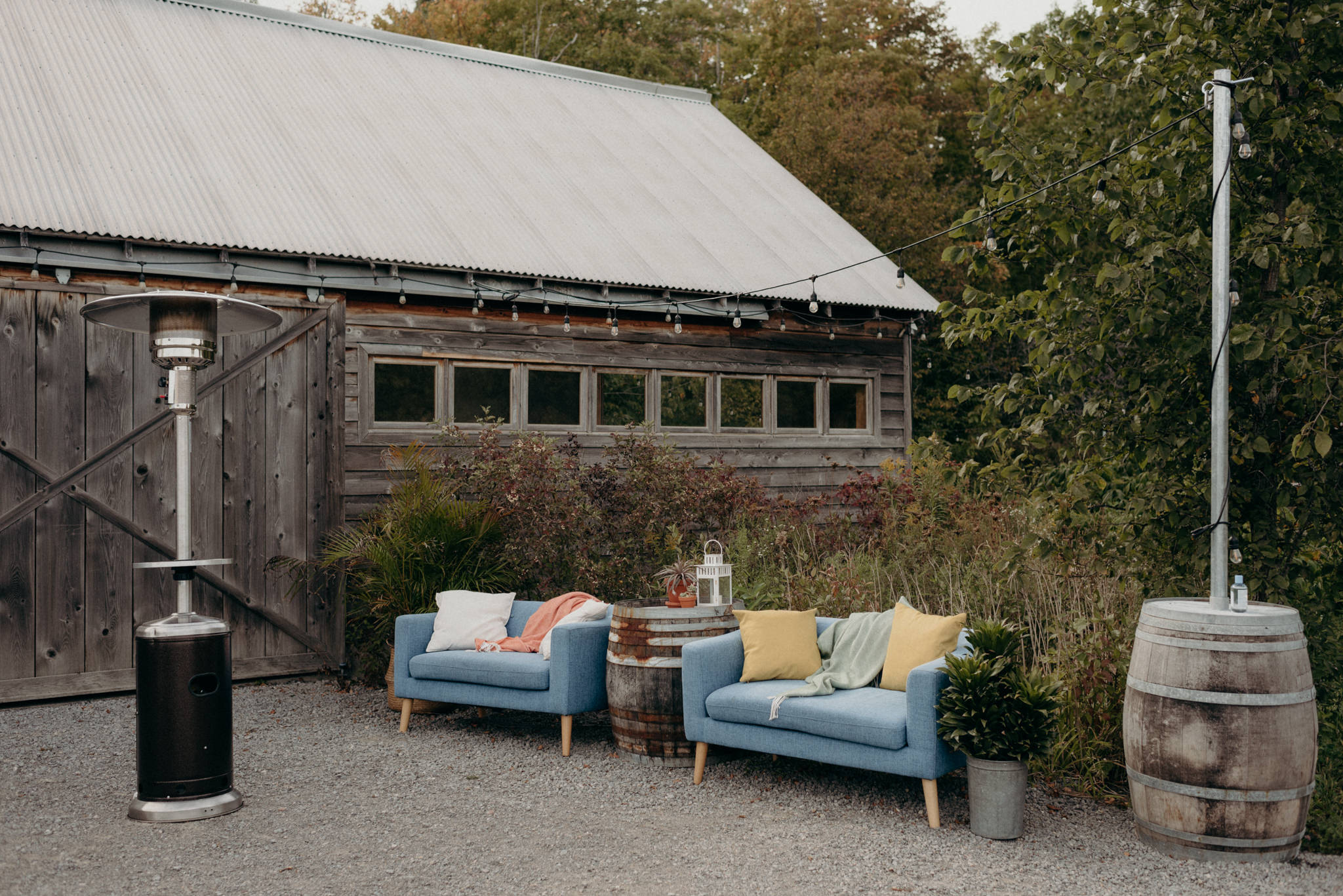 Intimate greenhouse wedding