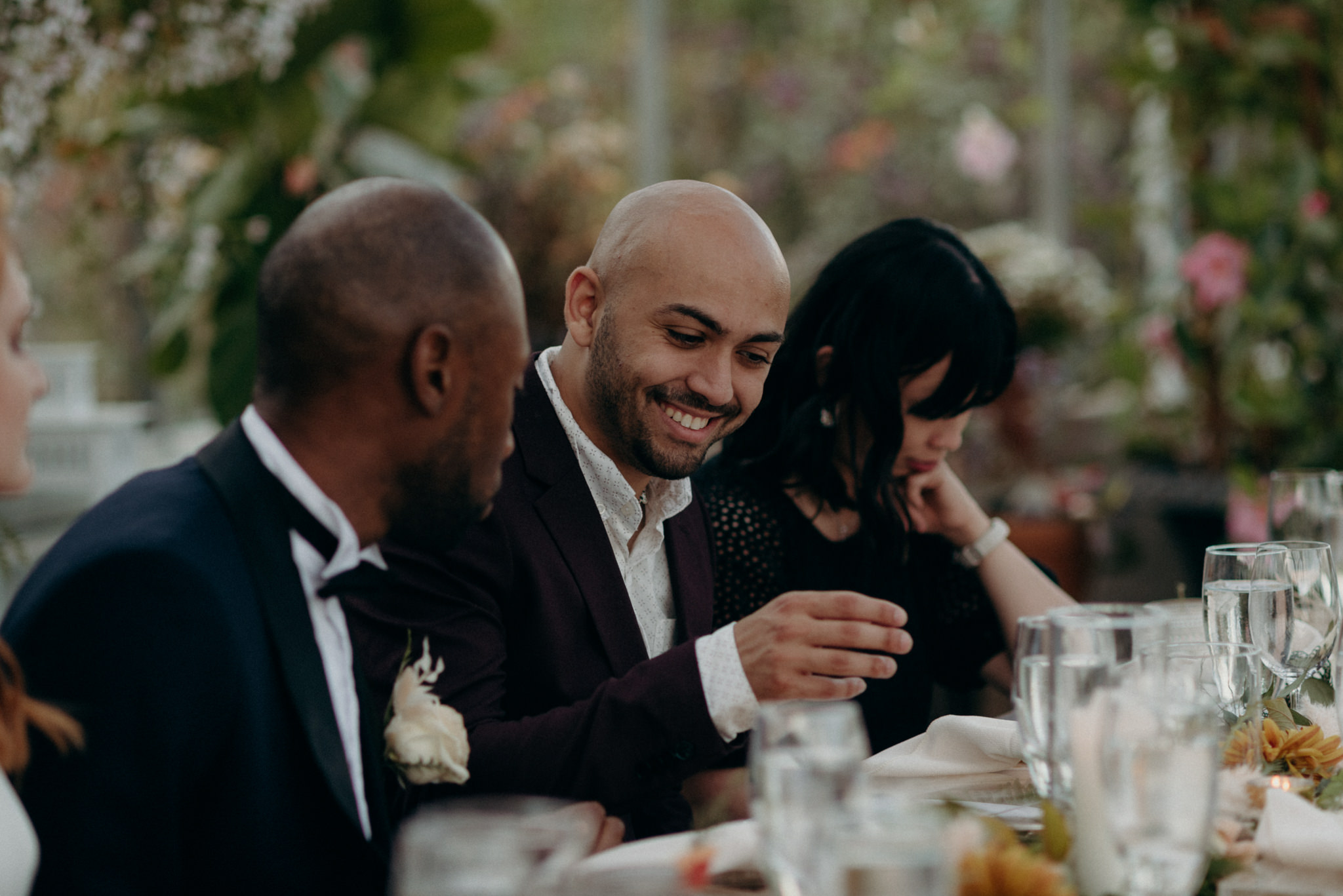 Intimate greenhouse wedding