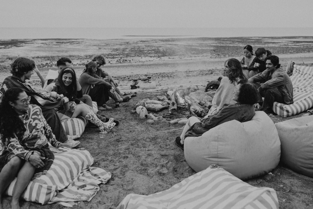 Haida Gwaii Beach bonfire wedding