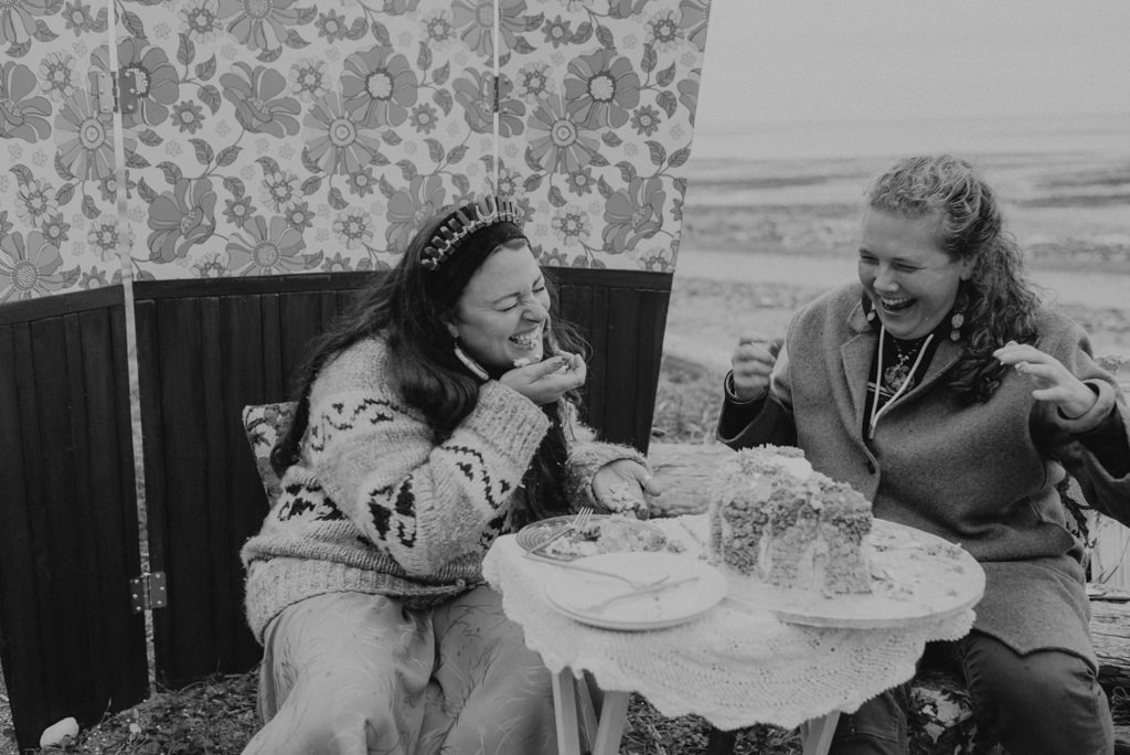 Haida Gwaii Beach bonfire wedding