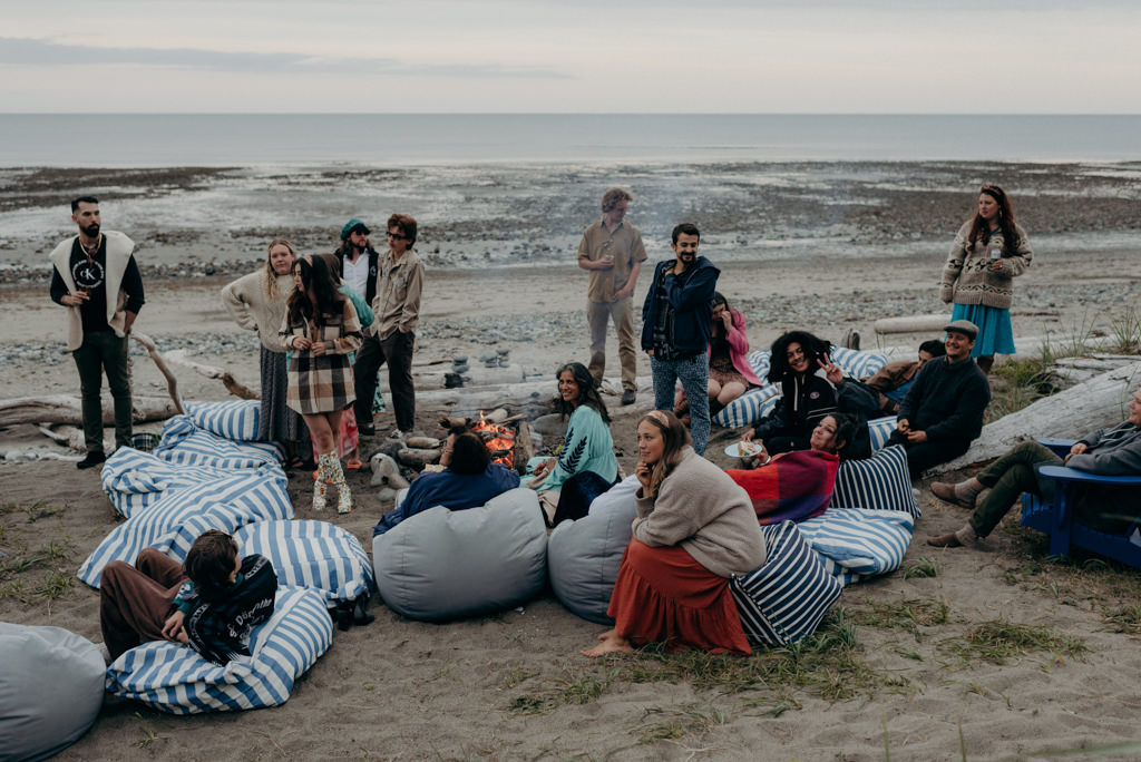 Haida Gwaii Beach bonfire wedding