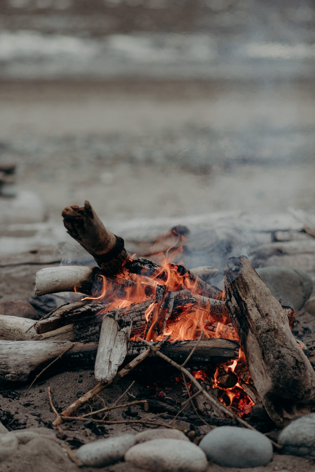 Haida Gwaii Beach bonfire wedding