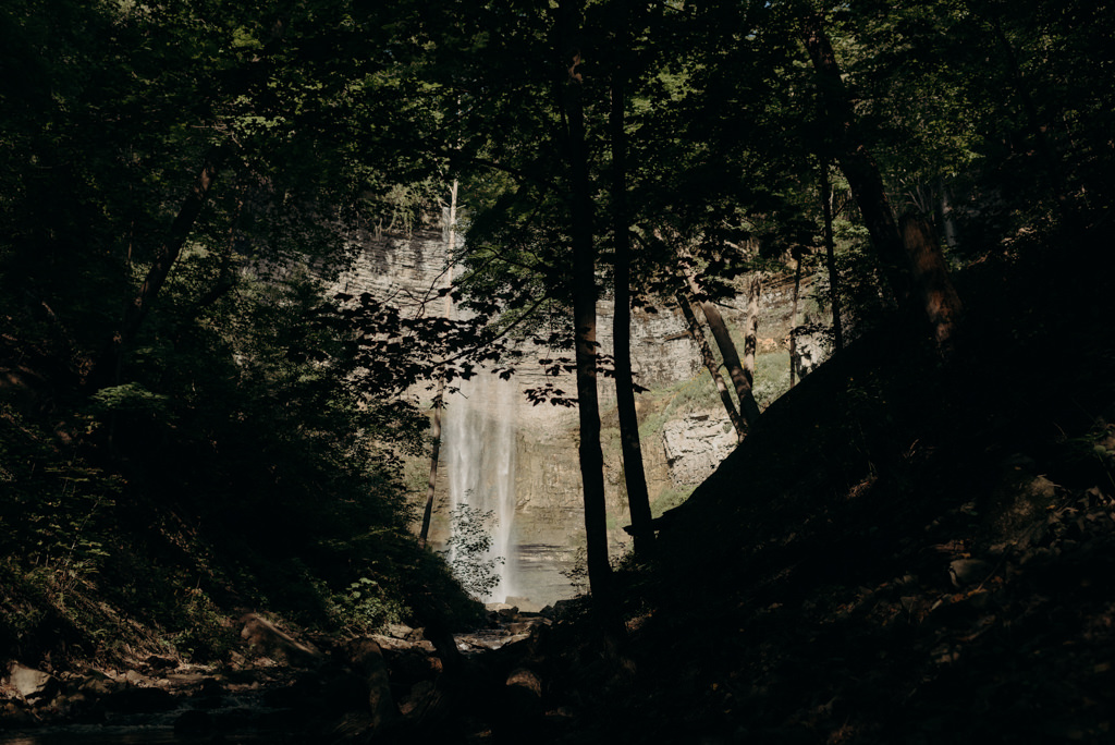 Intimate Waterfall Wedding Ceremony at Sunrise