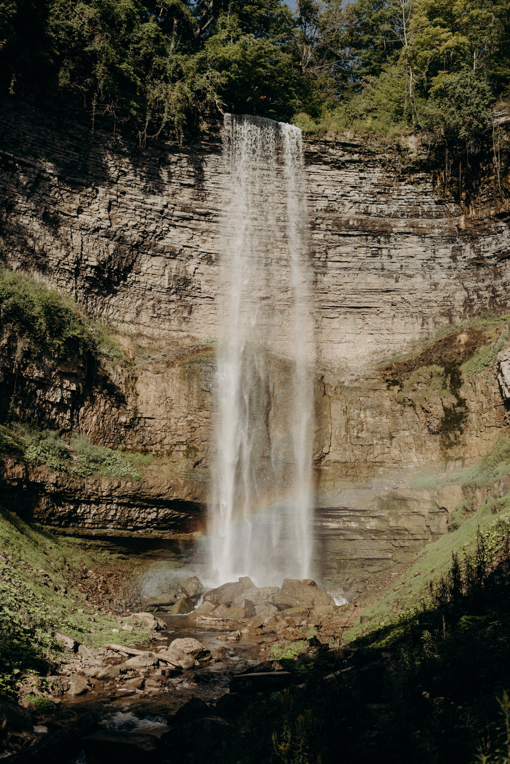 Intimate Waterfall Wedding Ceremony at Sunrise