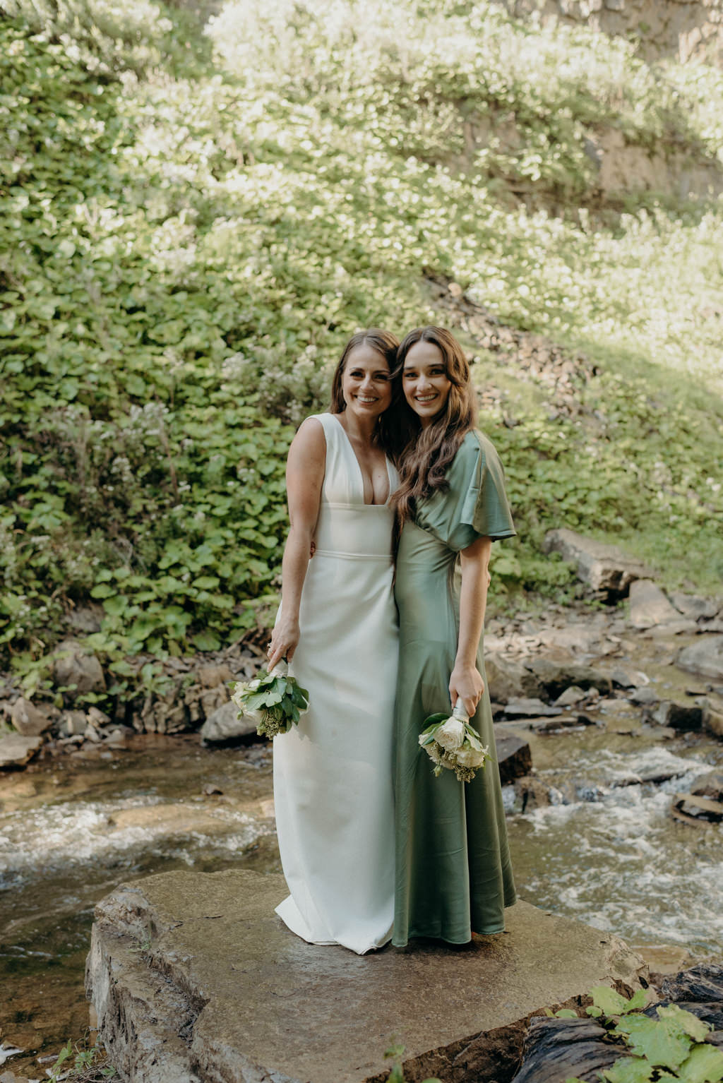 Intimate Waterfall Wedding Ceremony at Sunrise