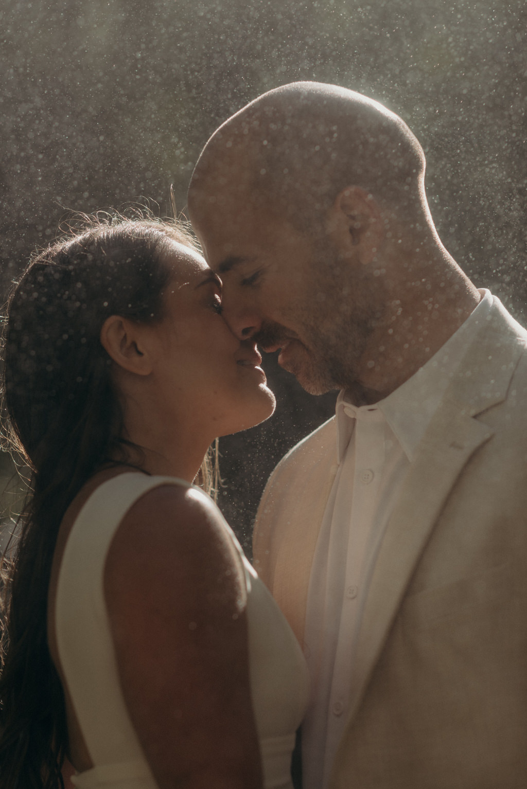 Intimate Waterfall Wedding Ceremony at Sunrise