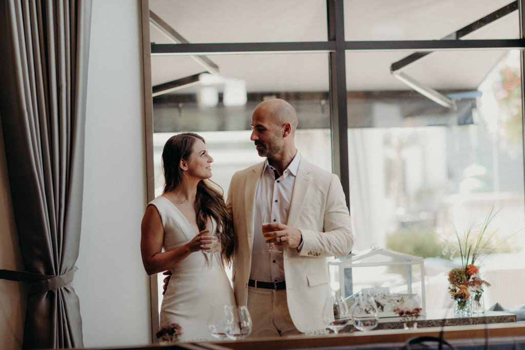 Intimate Waterfall Wedding Ceremony at Sunrise